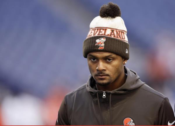 Cleveland Browns quarterback Deshaun Watson took exception to the suggestion this week that he doesn't want to play for Cleveland. (Photo by Jeffrey Brown/Icon Sportswire via Getty Images)