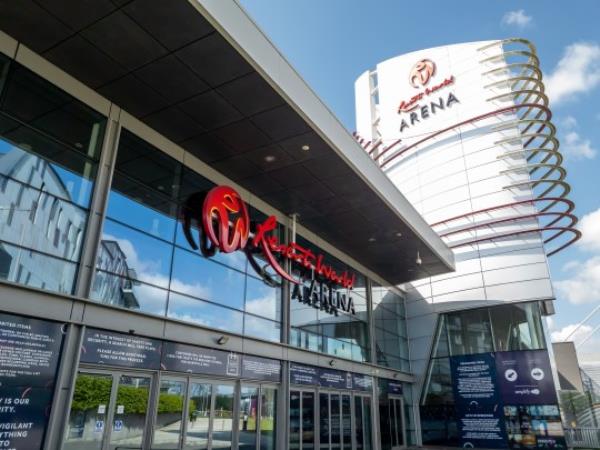 Exterior view of the Resorts World Arena located at the Natio<em></em>nal Exhibition Centre area in Solihull.