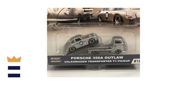 Hot Wheels Volkswagen T1 Pickup Vehicle With Porsche 356A Outlaw