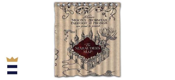 Gdcover Marauder's Map Waterproof Shower Curtain