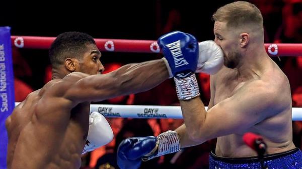 Anthony Joshua was in co<em></em>ntrol throughout the fight. Pic: AP