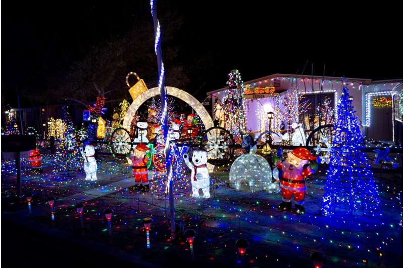 christmas lights on house