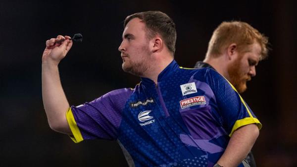 Luke Littler in action in his match against Matt Campbell during day ten of the Paddy Power World Darts Champio<em></em>nship at Alexandra Palace, London. Picture date: Wednesday December 27, 2023.

