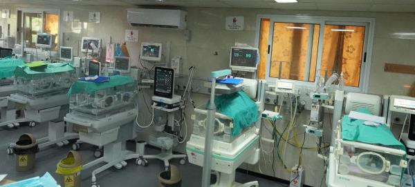 The Al Shifa hospital's neo<em></em>natal department is lacking power to operate incubators (file).