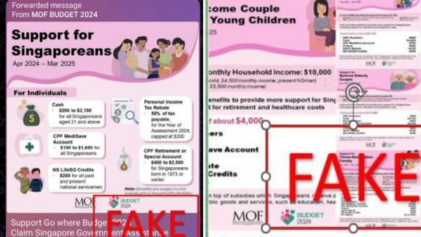 Police warn of phishing scam involving fake Budget 2024 infographics on Telegram