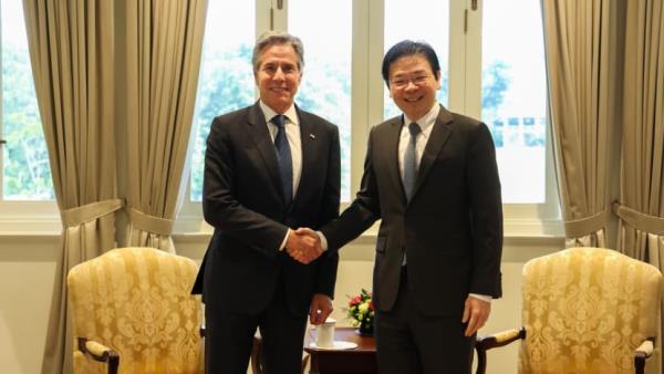 US Secretary of State Bl<em></em>inken calls on PM Wong during official visit to Singapore