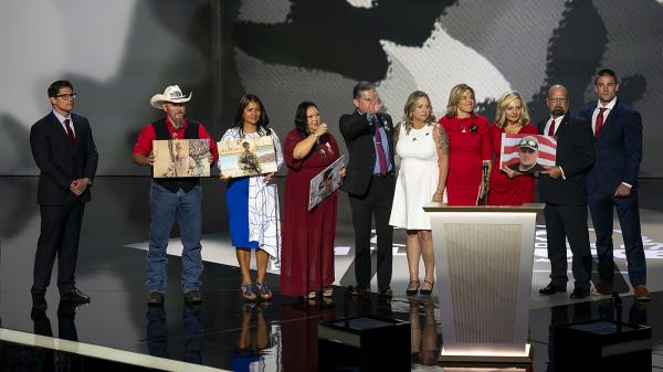 Gold Star families from Afghanistan are seen during the Republican Natio<em></em>nal Convention