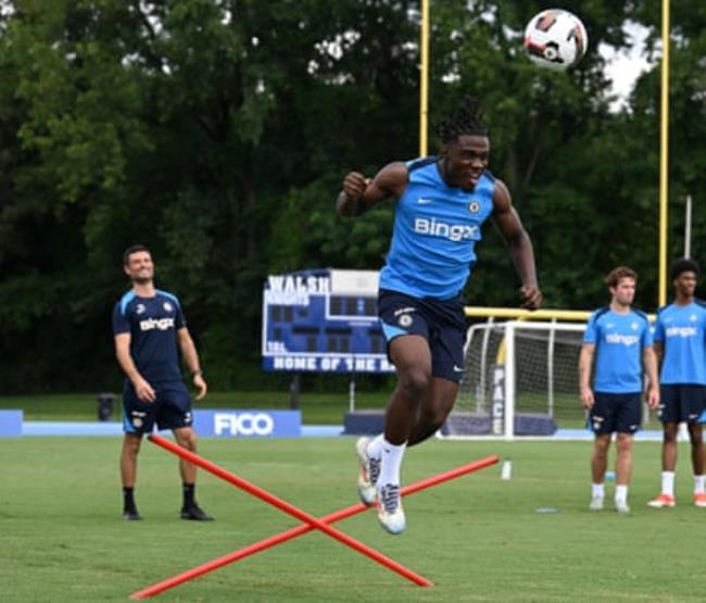 Romeo Lavia of Chelsea during a training session at PACE Academy on August 5, 2024 in Atlanta, Georgia.