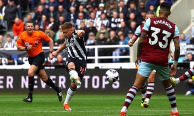 Harvey Barnes scores a brilliant late winner against West Ham in March