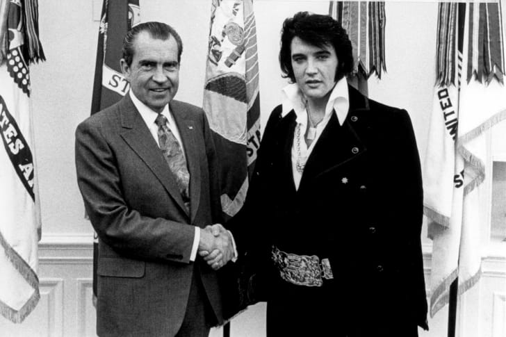 Richard M. Nixon and Elvis Presley 