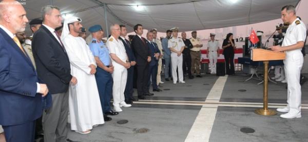 The Assistant Foreign Minister attends the reception of the Turkish warship