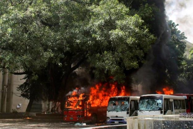 Violence in Bangladesh leaves dozens dead as protesters call for PM's resignation