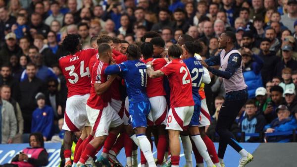 FA charges Chelsea and Nottingham Forest for mass melee at Stamford Bridge