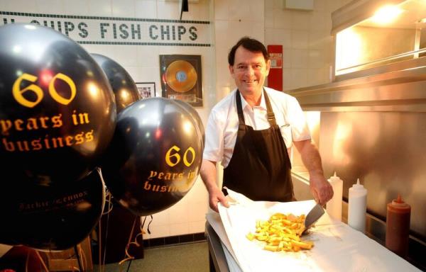 Duncan Lennox, co-owner, at Jackie Lennox's takeaway on Bandon Road, Cork, which was celebrating 60 years in business in 2011. File picture: Denis Minihane