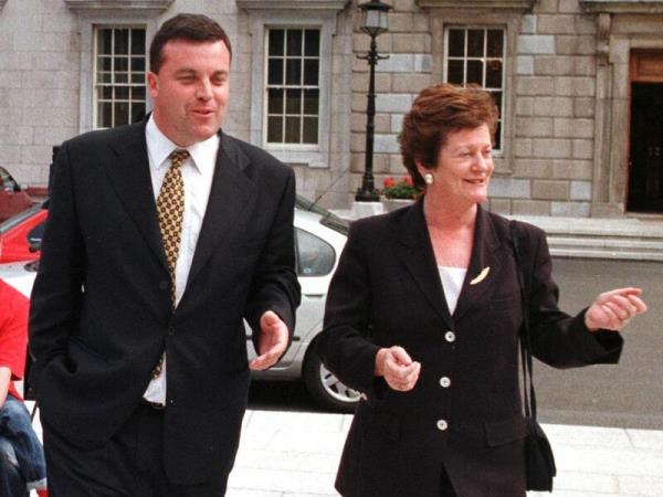 The public enterprise minister Mary O'Rourke (right) and her nephew Brian Lenihan in 1998. File picture: Billy Higgins 