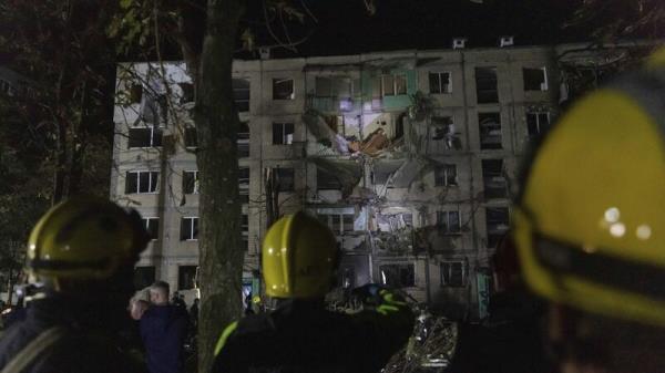 Child among 12 injured as Russian glide bomb hits Ukraine apartment block