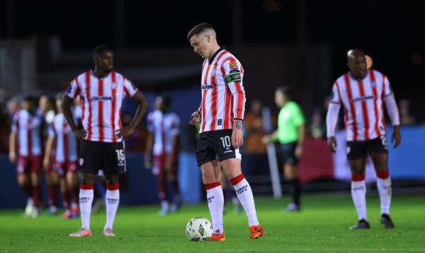 SETBACKS: Derry's Patrick McEleney dejected during a recent defeat to Drogheda. Pic: ©INPHO/James Crombie