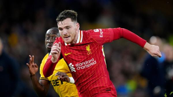 Arne Slot expects Liverpool’s Andrew Robertson to be back in training on Monday