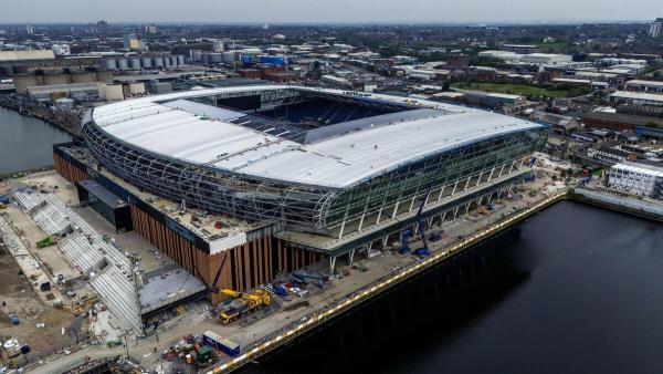 NEW HOME: A general view of Everton's new stadium at Bramley-Moore Dock. The Friedkin Group has reached an agreement to buy Blue Heaven Holdings’ majority stake in Everton, the club have announced.