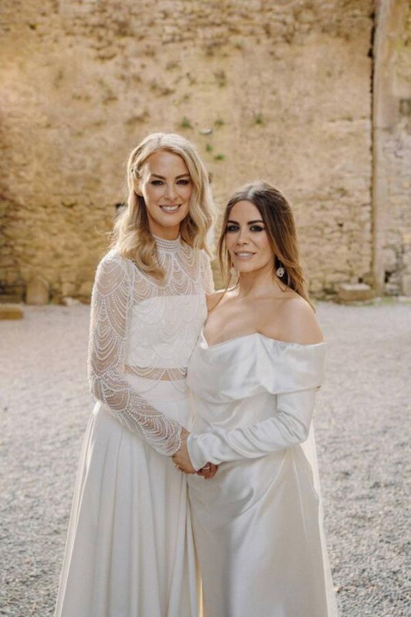 Jill Deering and Jennifer Rock on their wedding day.