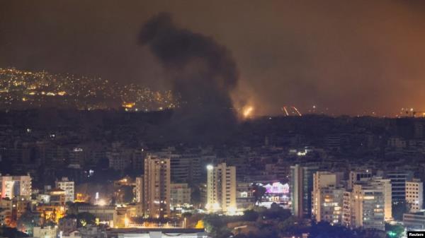 Smoke billows over Beirut southern suburbs after a strike, amid the o<em></em>ngoing hostilities between Hezbollah and Israeli forces, as seen from Sin El Fil, Lebanon October 7, 2024. 