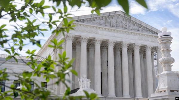 FILE - The Supreme Court building is seen on June 27, 2024, in Washington. The justices will hear a case Tuesday on regulations for ghost guns, privately made weapons that are hard for police to track because they don't have a serial number.