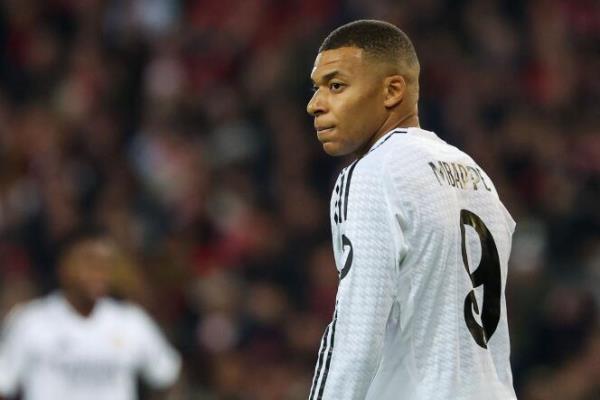 Real Madrid's Kylian Mbappé returned from injury against Lille. In Villeneuve-d'Ascq, northern France, on October 2, 2024.