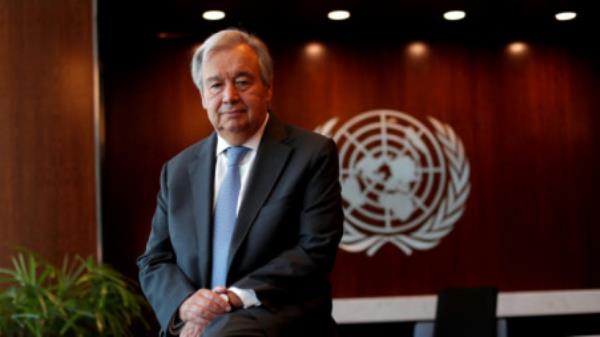 United Nations Secretary-General Anto<em></em>nio Guterres poses for a photograph during an interview with Reuters at U.N. headquarters in New York City, New York, US on 14 September 2020. File Photo REUTERS