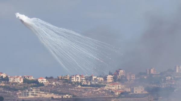 Artillery is fired by the Israeli Army into Lebanon, amid cross-border hostilities between Hezbollah and Israel, as seen from Jish, northern Israel October 2, 2024. Photo: REUTERS/Jim Urquhart