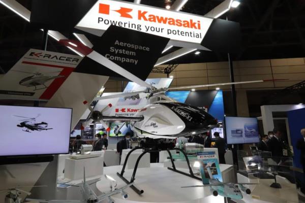 Kawasaki Heavy Industries K-Racer UAV displayed during JA2024. Picture by Yoshihiro Inaba.