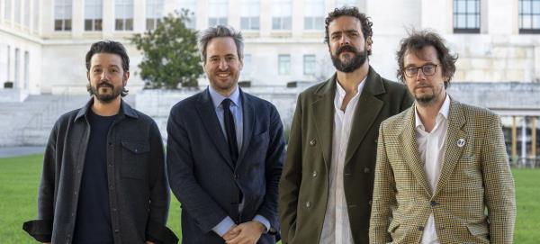 From left: Diego Luna, actor and executive producer, State Of Silence; Renaud de Villaine, Human Rights Officer, OHCHR; Santiago Maza, director, State Of Silence; and Thibaut Bruttin, Director General, Reporters Without Borders