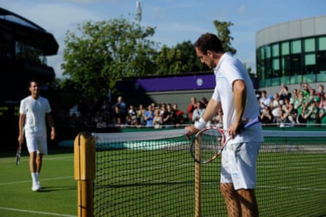 Co<em></em>nor Niland after losing to Adrian Mannarino in the first round at Wimbledon in 2011.